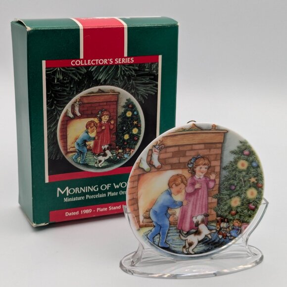 Hallmark Keepsake Morning of Wonder 1989 Miniature Porcelain Plate 3rd in Series - Picture 2 of 11